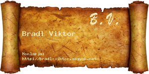 Bradl Viktor névjegykártya